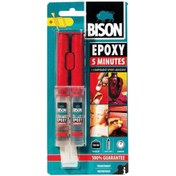 تصویر چسب اپوکسی دوقلوی فوری ۵ دقیقه ای بایسون BISON EPOXY 