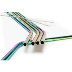 تصویر نی شربت استیل فرچه دار 