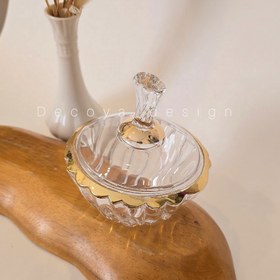 تصویر قندان بامبو لب طلایی 