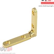 تصویر لولا آنتیک ۹۰ درجه سایز ۳*۳ سانتی‌متر بسته ۲ عددی 