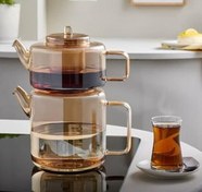 تصویر کتری قوری کاراجا مدل فلت ظرفیت ۱.۸ لیتر بوروسیلیکات 