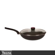 تصویر تابه تک دسته تکنو مدل وک سایز 28 مشکی ا Tecno single handle pan size 28 Tecno single handle pan size 28