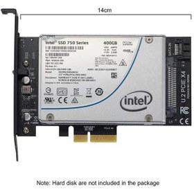 تصویر کارت تبدیل اس اس دی U.2 SFF-8639 به PCI-e 4x 