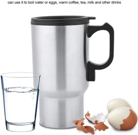 تصویر قیمت و خرید فلاسک فندکی ماشین STAINLESS STEEL ELECTRIC MUG 