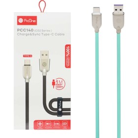 تصویر کابل USB به USB-C پرووان مدل PCC140 طول 1 متر 