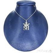 تصویر گردنبند طرح حروف SH 