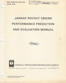 تصویر دانلود کتاب JANNAF Rocket Engine Performance Prediction and Evaluation Manual 1976 کتاب انگلیسی راهنمای پیش بینی و ارزیابی عملکرد موتور موشک JANNAF 1976