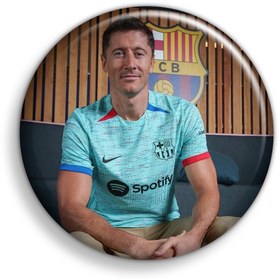 تصویر پیکسل ابیگل طرح لواندوفسکی بارسلونا Barcelona Lewandowski کد 087 