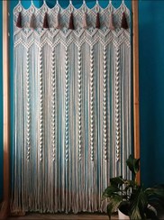 تصویر پرده مکرومه رنگی رنگی macrame