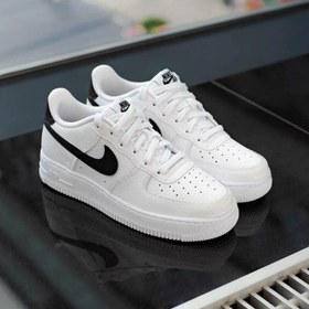 تصویر کتونی نایک ایر فورس 1 سفید مشکی | Nike Air Force 1 Black White | مستر کوالیتی Nike Air Force 1 Black White