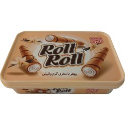 تصویر ویفر رول رول پذیرایی وانیلی نادری 