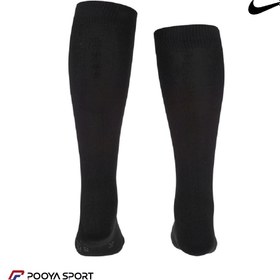 تصویر جوراب فوتبال ساق بلند حوله ای پسرانه 4 تا 10 سال Nike مشکی 