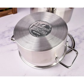 تصویر قابلمه استیل یونیک کد 9902 سایز ۱۶ فلت 