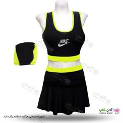 تصویر مایو دو تکه دامن دار زنانه و دخترانه نایک 