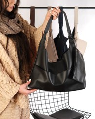 تصویر کیف زنانه مدل لش شرانگ خارجی - سرمه ای kife zanane