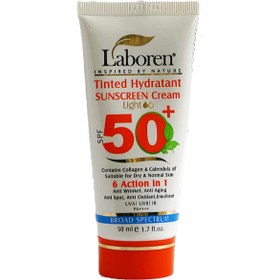 تصویر ضد آفتاب 6 کاره رنگی +SPF50 مناسب پوست خشک و نرمال رنگ لایت (روشن) لابورن 