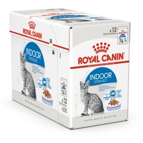 تصویر ROYALCANIN، ژله‌ای استریلیزه برای گربه‌های خانگی، 1 جعبه شامل 12 عدد x 85 گرم - غذای مرطوب برای گربه برند royal canin 