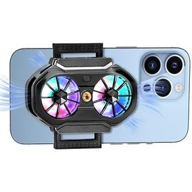 تصویر فن خنک کننده گوشی موبایل مدل FS06 رادیاتوری دوگانه 