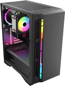 تصویر کیس Antec NX400 Antec NX Series NX400, Mid-Tower ATX Gaming Case, Tempered Glass Side Panel, LED Strip Front Panel, 360 mm Radiator Support, 1 x 120 mm ARGB Fan Included
