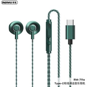 تصویر هندزفری سیمی تایپ C ریمکس مدل RM-711a RM_711a Type-c REMAX TYPE-C Wired Earphone For Calls&Music RM-711a