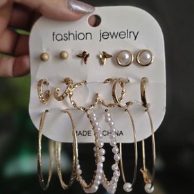 تصویر پک گوشواره طلایی 