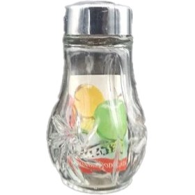 تصویر نمکدان شیشه ای گل رز مدل خورشیدی 6 عددی Rose model solar glass salt shaker, 6 pieces