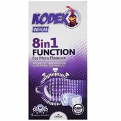 تصویر کاندوم تاخیری 8 در 1 فانکشن کدکس 10 عدد Kodex 8 In 1 Function Condoms 10 Pcs