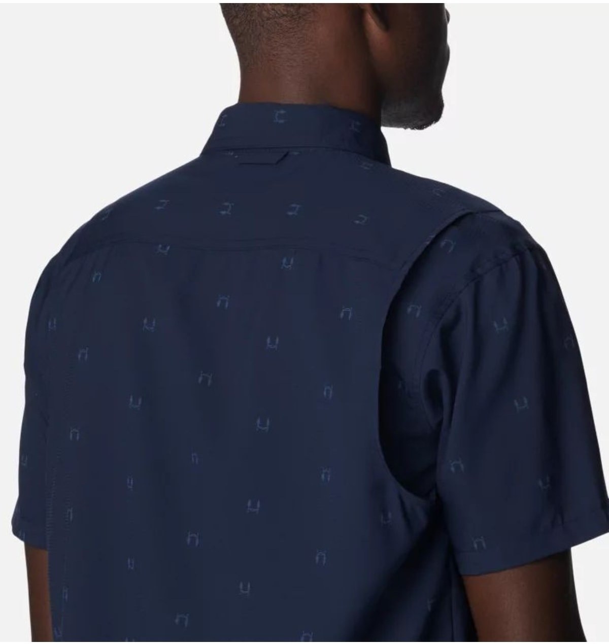 خرید و قیمت خرید اینترنتی پیراهن آستین کوتاه مردانه سرمه‌ای کلمبیا  AM0425-467 ا Men's Utilizer™ Printed Woven Short Sleeve Shirt Erkek Gömlek  Am0425-467