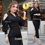 تصویر آموزش رسم الگو پیراهن مجلسی آستین دراپه 