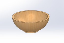 تصویر فایل سه بعدی کاسه چوبی BowlA15 دانلود طرح کاسه چوبی 15 سانتی متر