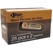 تصویر نوار تست قند خون یورایت طلایی مدل Uright TD-4252 | TD-4252 
