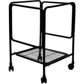 تصویر پایه قفس پرندگان مدل 4570 فلزی رنگ طلایی و مشکی 