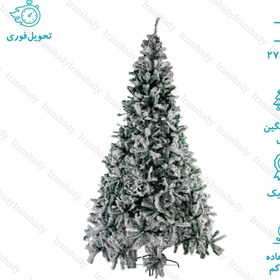 تصویر درخت کریسمس علفی برف سنگین مدل نروژی سایز 270 سانتی متر Heavy snow grass Christmas tree, Norwegian model, size 270 cm