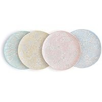 تصویر بشقاب سالاد نقاشی شده با دست Dorotea، 8 اینچی، ست 4 عددی، متنوع - Dorotea Hand Painted Salad Plate, 8-Inch, Set of 4, Assorted -