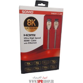 تصویر کابل HDMI سومو طول 1.2 متر مدل SH8201 CABLE HDMI SOMO 1.2M SH-8201