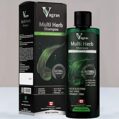 تصویر شامپو تقویت کننده مو مولتی هرب واگراس حجم ۴۰۰ میلی لیتر ضد ریزش 