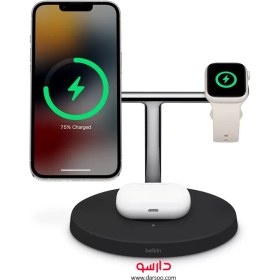 تصویر شارژر وایرلس اپل Apple Belkin boost charge pro 3-in-1 