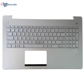 تصویر کیبرد لپ تاپ ایسوس N550 نقره ای-با قاب C-با بک لایت ا Keyboard Laptop Asus N550 With Frame C_Backlighte Keyboard Laptop Asus N550 With Frame C_Backlighte