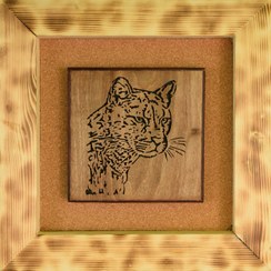 تصویر ببر مشک چوب گردو 