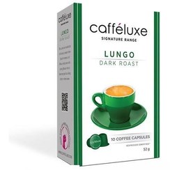 تصویر کپسول قهوه دستگاه نسپرسو کافه لوکس مدل Dark Roast Lungo-مجموعه 4 جعبه Caffeluxe Dark Roast Lungo Nespresso Pack Of 4 Boxes --40 Capsules