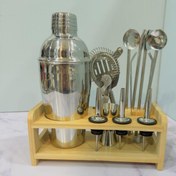 تصویر ست بار سرد ۱۳ تکه یونیک لایف با پایه بامبو 