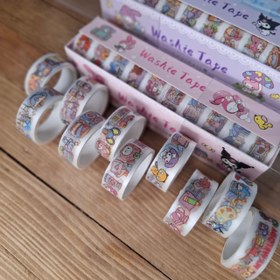 تصویر چسب واشی پک ۱۰ عددی - بنفش 