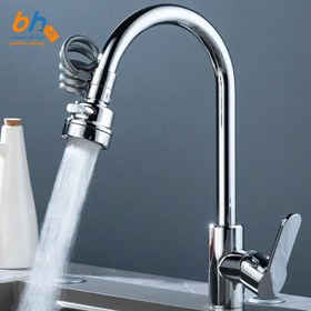 تصویر سر شیر شلنگ دار ظرفشویی ۳ حالته با شلنگ فنری 