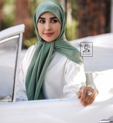 تصویر روسری وال اسلپ سبز خزه ای 