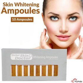 تصویر پک ویال روشن و سفید کننده صورت دکتر اسکین (بسته 10 عددی) Dr. Skin Lightening and Whitening Ampoule (10 packs)