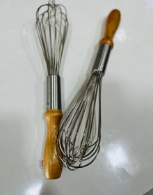 تصویر همزن دسته بامبو 