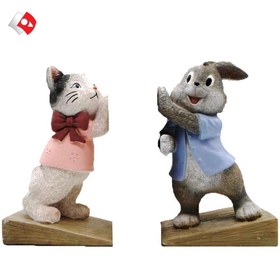 تصویر غش‌گیر و نگه دارنده کتاب طرح خرگوش و گربه غش‌گیر و نگه دارنده کتاب طرح خرگوش و گربه