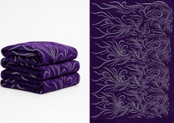 تصویر پارچه مخمل سنگ دوزی و پولک دوزی پر کار - 1,5 متر 