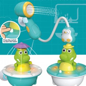 تصویر اسباب بازی دوش و فواره مدل شناور طرح تمساح 