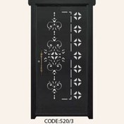 تصویر درب یک لنگه فلزی CNC طرح 520 